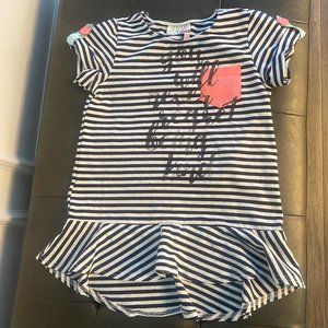 Matilda Jane Girls 435 striped peplum top 8 y